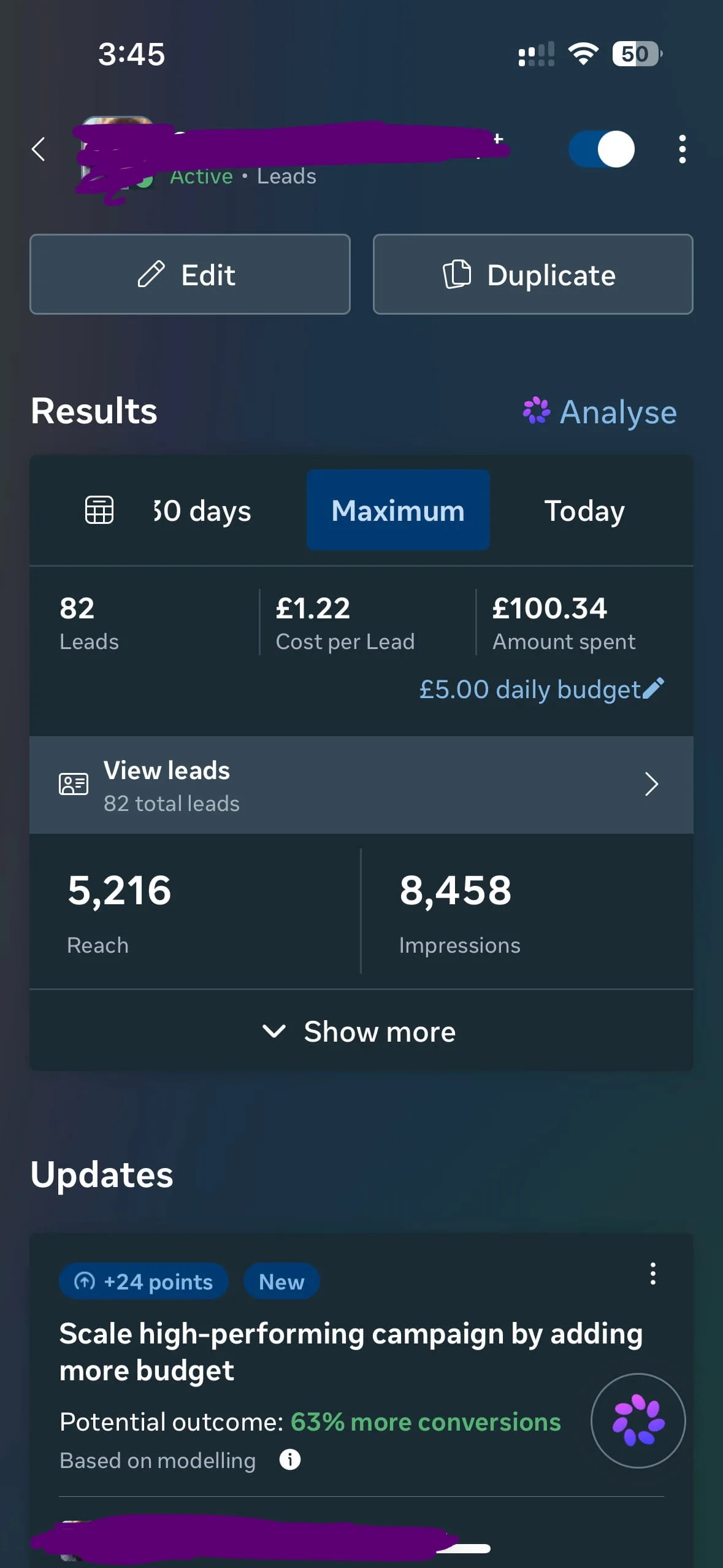 Client dashboard showing SEO results and growth metrics